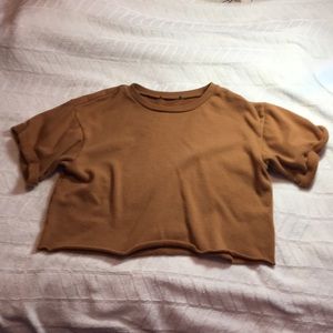 Brown crop top